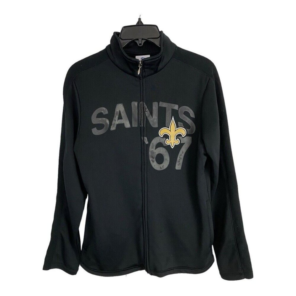 NFL Team Apparel Womens Jacket Adult Size Medium New Orleans Saints Long Sleeve